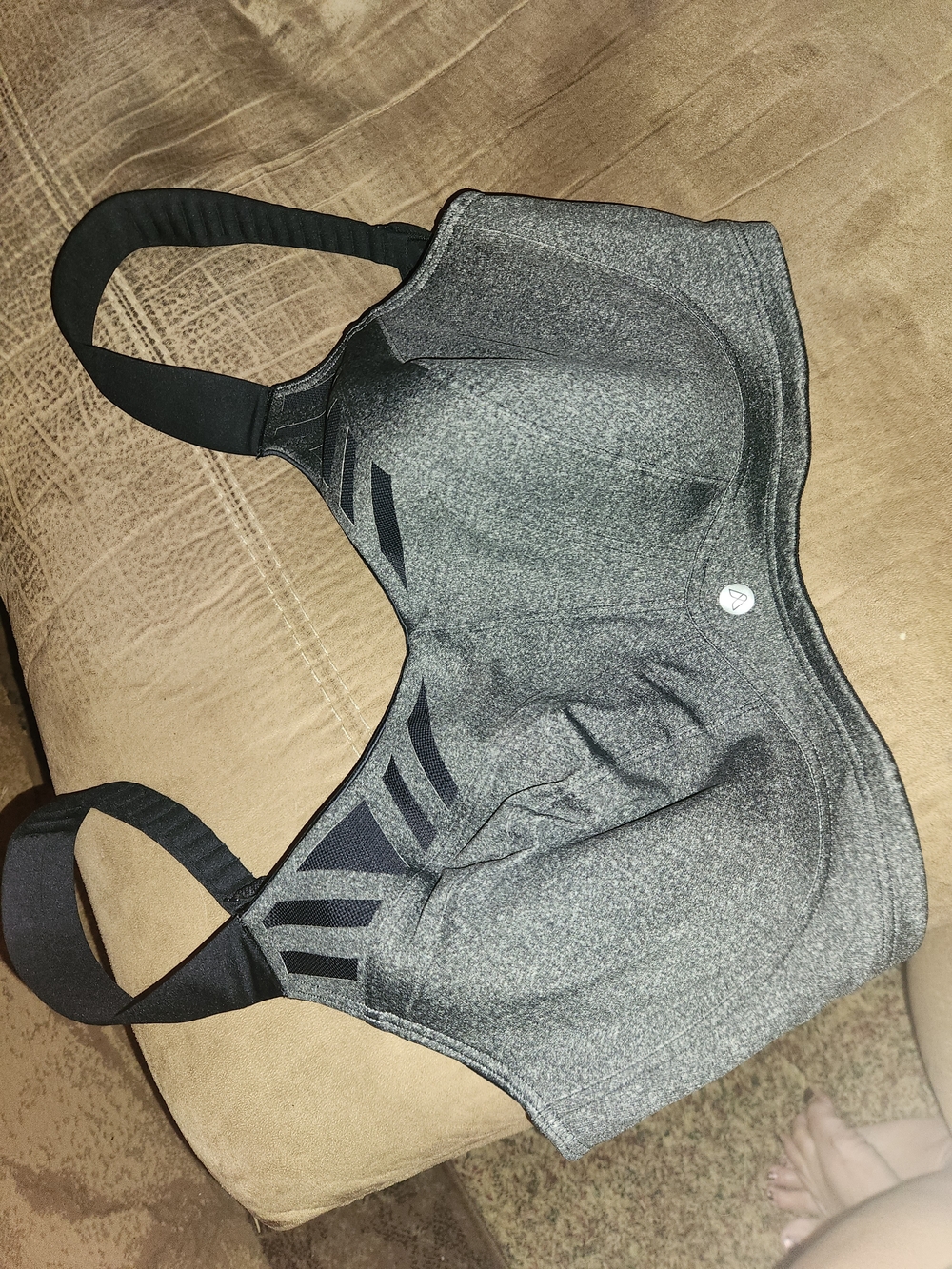 Cacique Charcoal Gray High-Impact Molded Sports Bra
